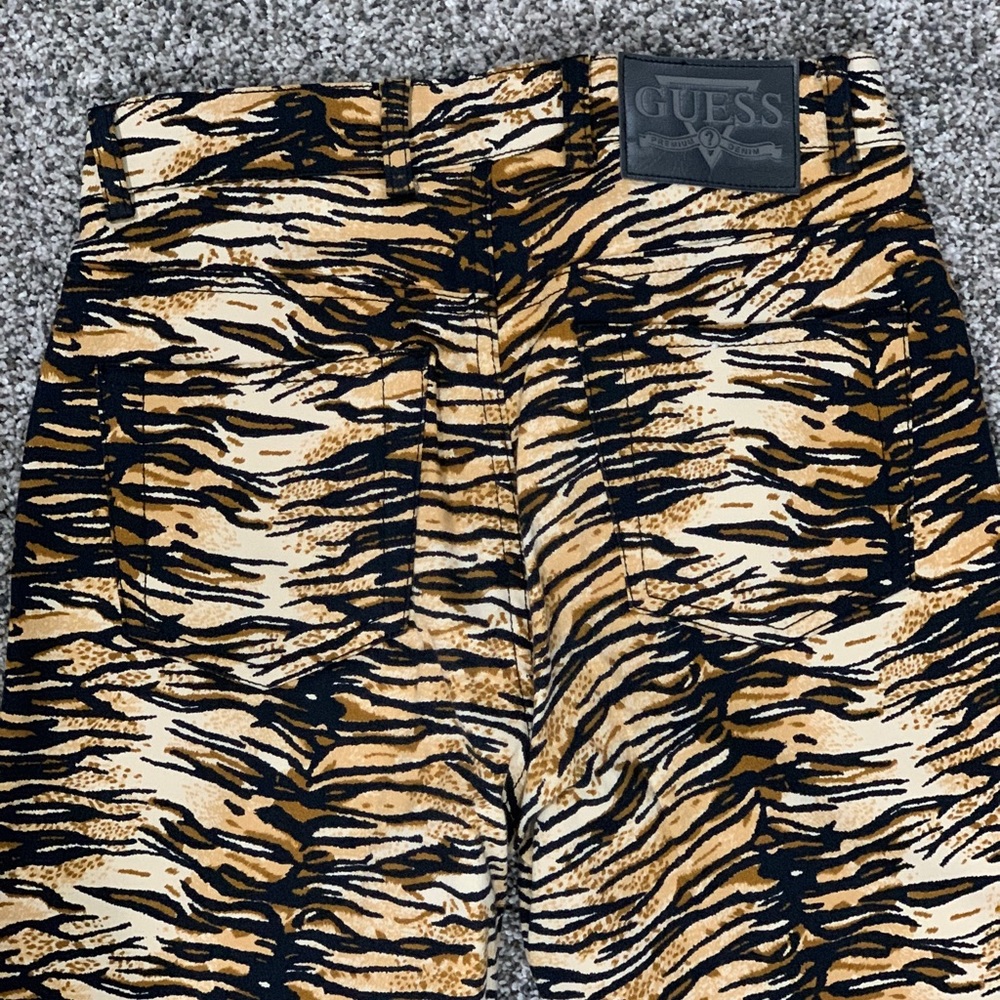 Vintage Y2k Guess Leopard Print Stretch Jeans Siz… - image 6